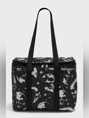 Killstar Black & White Skull Moon Picnic Bag